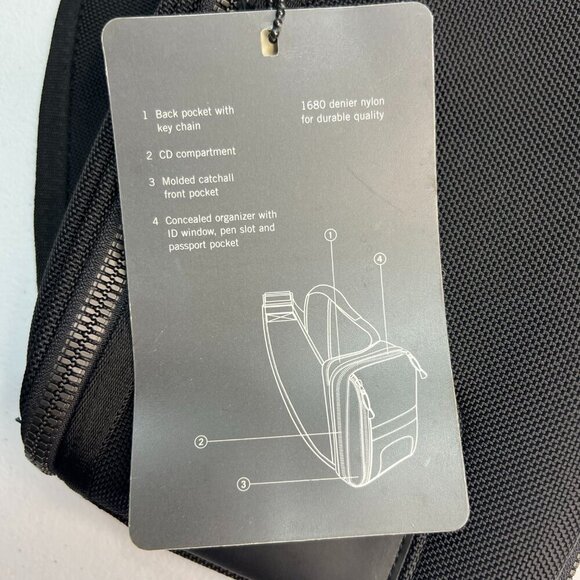 Banana Republic Metro Collection Touring Pack Black Travel Denier Nylon Passport - Picture 4 of 12